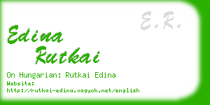 edina rutkai business card